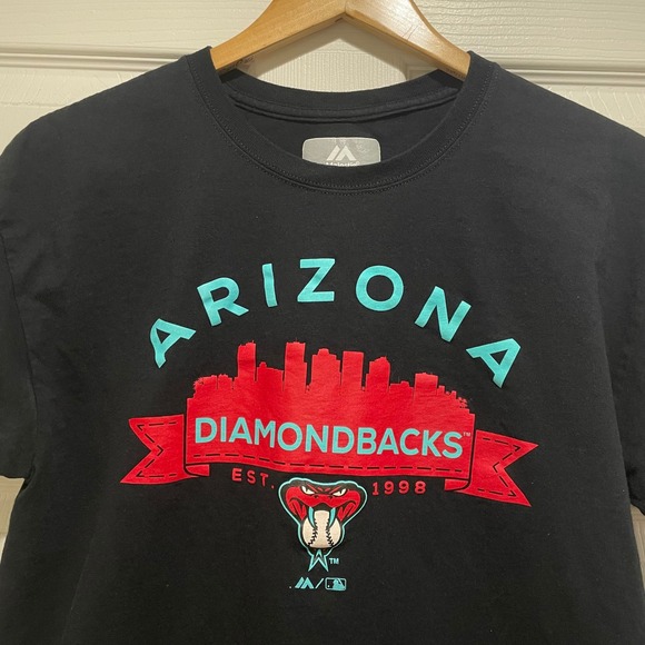 Majestic Other - Majestic Mens Arizona Diamondbacks T-Shirt Large Black Cotton MLB Baseball Tee